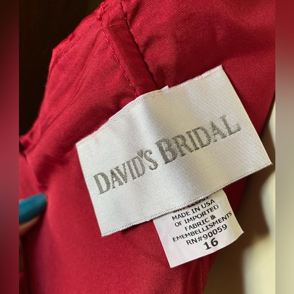 David's Bridal Halter Strap Full Length Formal Dress Women’s size 16 - Picture 6 of 14